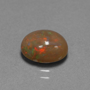 1.42 ct Multicolor Chocolate Opal Stone, Natural Chocolate Opal in Oval Cabochon Shape for Sale