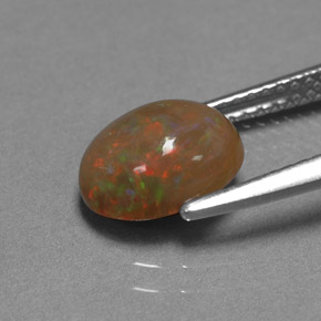 Chocolate Opal Gemstone in 9 x 7 mm (calibrated) Size for Sale, Chocolate Opal Stone in Multicolor Color
