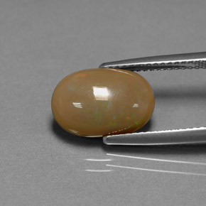 2.59 ct Multicolor Chocolate Opal Stone, Natural Chocolate Opal in Oval Cabochon Shape for Sale