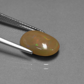 Chocolate Opal Gemstone in 12.7 x 8.6 mm Size for Sale, Chocolate Opal Stone in Multicolor Color