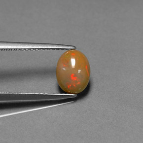 0.85 ct Multicolor Chocolate Opal Stone, Natural Chocolate Opal in Oval Cabochon Shape for Sale
