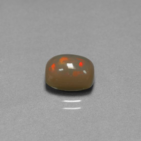 1.78 ct Multicolor Chocolate Opal Gemstone, Chocolate Opal Gem in Cushion Cabochon Shape for Sale.