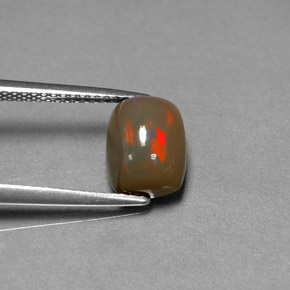 1.78 ct Multicolor Chocolate Opal Stone, Natural Chocolate Opal in Cushion Cabochon Shape for Sale