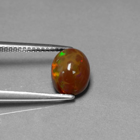 2.17 ct Multicolor Chocolate Opal Stone, Natural Chocolate Opal in Oval Cabochon Shape for Sale