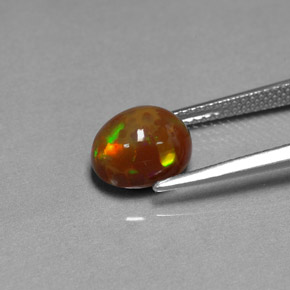 Chocolate Opal Gemstone in 9 x 7 mm (calibrated) Size for Sale, Chocolate Opal Stone in Multicolor Color