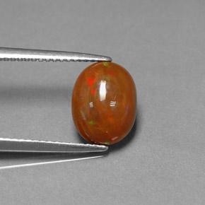 2.03 ct Multicolor Chocolate Opal Stone, Natural Chocolate Opal in Oval Cabochon Shape for Sale