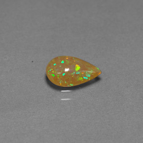 0.67 ct Multicolor Chocolate Opal Stone, Natural Chocolate Opal in Pear Cabochon Shape for Sale