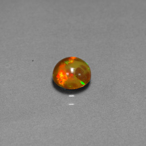 0.60 ct Multicolor Chocolate Opal Gemstone, Chocolate Opal Gem in Round Cabochon Shape for Sale.