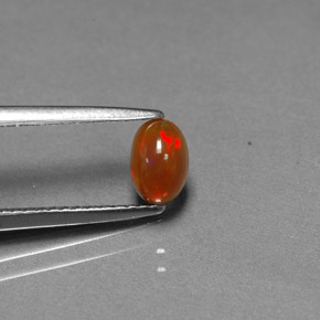 0.43 ct Multicolor Chocolate Opal Stone, Natural Chocolate Opal in Oval Cabochon Shape for Sale