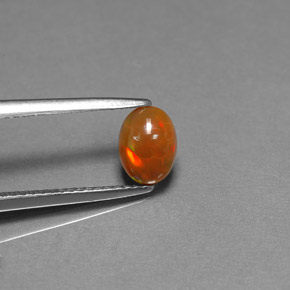 0.62 ct Multicolor Chocolate Opal Stone, Natural Chocolate Opal in Oval Cabochon Shape for Sale