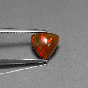 1.35 ct Multicolor Chocolate Opal Stone, Natural Chocolate Opal in Trillion Cabochon Shape for Sale