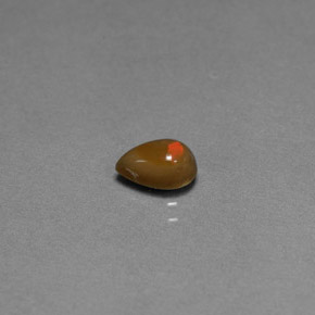 0.46 ct Multicolor Chocolate Opal Gemstone, Chocolate Opal Gem in Pear Cabochon Shape for Sale.