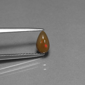 0.46 ct Multicolor Chocolate Opal Stone, Natural Chocolate Opal in Pear Cabochon Shape for Sale