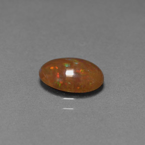 0.83 ct Multicolor Chocolate Opal Stone, Natural Chocolate Opal in Oval Cabochon Shape for Sale