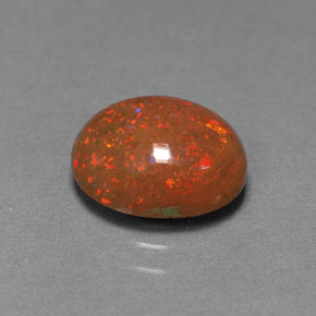 1.66 ct Multicolor Chocolate Opal Stone, Natural Chocolate Opal in Oval Cabochon Shape for Sale