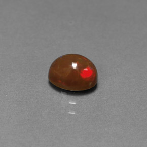 0.77 ct Multicolor Chocolate Opal Stone, Natural Chocolate Opal in Oval Cabochon Shape for Sale