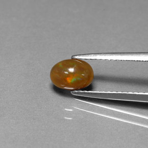 0.54 ct Multicolor Chocolate Opal Gemstone, Chocolate Opal Gem in Oval Cabochon Shape for Sale.