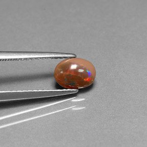 0.37 ct Multicolor Chocolate Opal Gemstone, Chocolate Opal Gem in Oval Cabochon Shape for Sale.