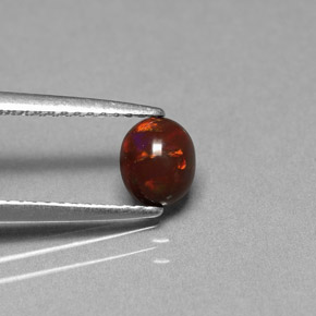 0.43 ct Multicolor Chocolate Opal Stone, Natural Chocolate Opal in Oval Cabochon Shape for Sale