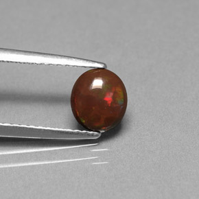 0.44 ct Multicolor Chocolate Opal Stone, Natural Chocolate Opal in Oval Cabochon Shape for Sale