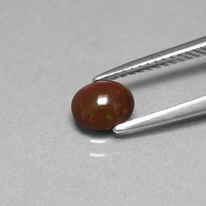 Chocolate Opal Gemstone in 6.3 x 5.5 mm Size for Sale, Chocolate Opal Stone in Multicolor Color