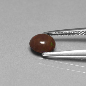 0.49 ct Multicolor Chocolate Opal Gemstone, Chocolate Opal Gem in Oval Cabochon Shape for Sale.