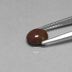 Chocolate Opal Gemstone in 6.4 x 5.5 mm Size for Sale, Chocolate Opal Stone in Multicolor Color