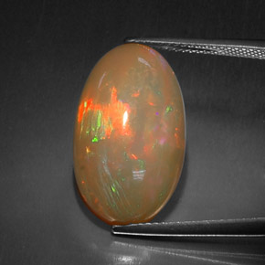 10.52 ct Multicolor Chocolate Opal Stone, Natural Chocolate Opal in Oval Cabochon Shape for Sale