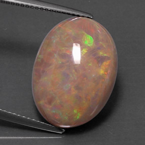 9.78 ct Multicolor Chocolate Opal Stone, Natural Chocolate Opal in Oval Cabochon Shape for Sale