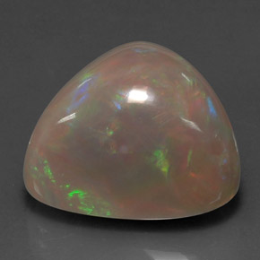 15.63 ct Multicolor Chocolate Opal Gemstone, Chocolate Opal Gem in Trillion Cabochon Shape for Sale.