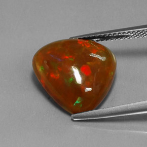 5.36 ct Multicolor Chocolate Opal Gemstone, Chocolate Opal Gem in Trillion Cabochon Shape for Sale.