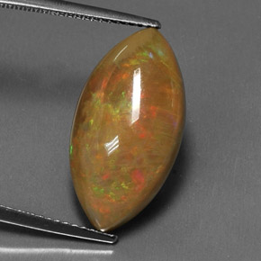 5.99 ct Multicolor Chocolate Opal Stone, Natural Chocolate Opal in Marquise Cabochon Shape for Sale