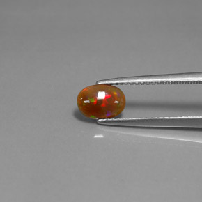 0.43 ct Multicolor Chocolate Opal Gemstone, Chocolate Opal Gem in Oval Cabochon Shape for Sale.