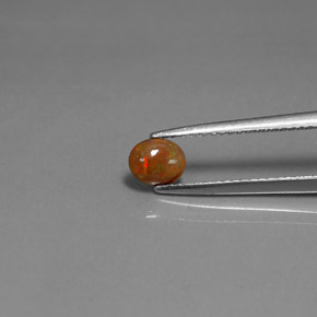 0.34 ct Multicolor Chocolate Opal Gemstone, Chocolate Opal Gem in Oval Cabochon Shape for Sale.