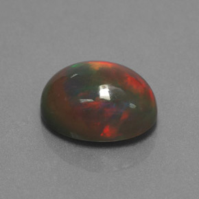 1.87 ct Multicolor Chocolate Opal Stone, Natural Chocolate Opal in Oval Cabochon Shape for Sale