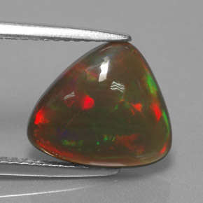2.59 ct Multicolor Chocolate Opal Gemstone, Chocolate Opal Gem in Fancy Cabochon Shape for Sale.