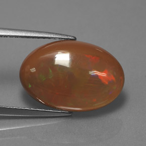 4.08 ct Multicolor Chocolate Opal Stone, Natural Chocolate Opal in Oval Cabochon Shape for Sale