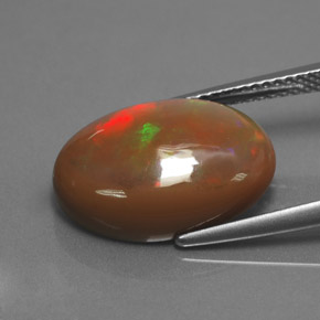 Chocolate Opal Gemstone in 16.2 x 10.9 mm Size for Sale, Chocolate Opal Stone in Multicolor Color