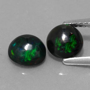 0.94 ct Multicolor Chocolate Opal Gemstone, Chocolate Opal Gem in Round Cabochon Shape for Sale.