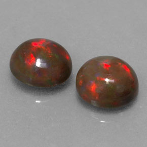 1.09 ct Multicolor Chocolate Opal Stone, Natural Chocolate Opal in Round Cabochon Shape for Sale