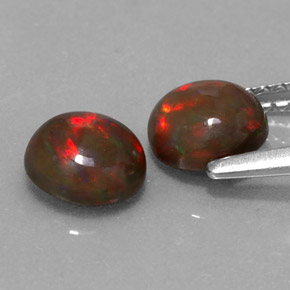 Chocolate Opal Gemstone in 6 mm (calibrated) Size for Sale, Chocolate Opal Stone in Multicolor Color