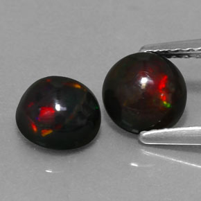 1.17 ct Multicolor Chocolate Opal Gemstone, Chocolate Opal Gem in Round Cabochon Shape for Sale.