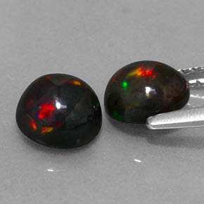 Chocolate Opal Gemstone in 6 mm (calibrated) Size for Sale, Chocolate Opal Stone in Multicolor Color