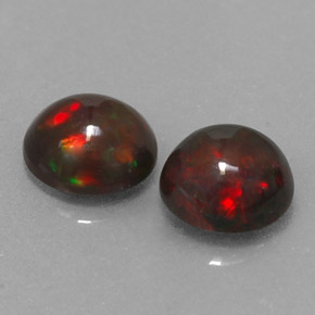 1.06 ct Multicolor Chocolate Opal Stone, Natural Chocolate Opal in Round Cabochon Shape for Sale
