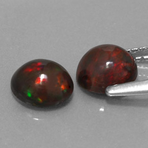 Chocolate Opal Gemstone in 6 mm (calibrated) Size for Sale, Chocolate Opal Stone in Multicolor Color
