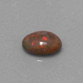 0.41 ct Multicolor Chocolate Opal Stone, Natural Chocolate Opal in Oval Cabochon Shape for Sale