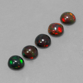 1.40 ct Multicolor Chocolate Opal Stone, Natural Chocolate Opal in Round Cabochon Shape for Sale