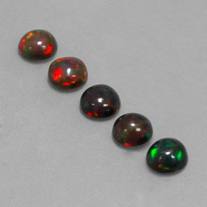 Chocolate Opal Gemstone in 5 mm (calibrated) Size for Sale, Chocolate Opal Stone in Multicolor Color