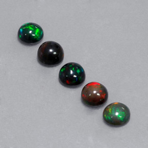 1.70 ct Multicolor Chocolate Opal Gemstone, Chocolate Opal Gem in Round Cabochon Shape for Sale.