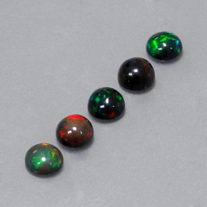 1.70 ct Multicolor Chocolate Opal Stone, Natural Chocolate Opal in Round Cabochon Shape for Sale